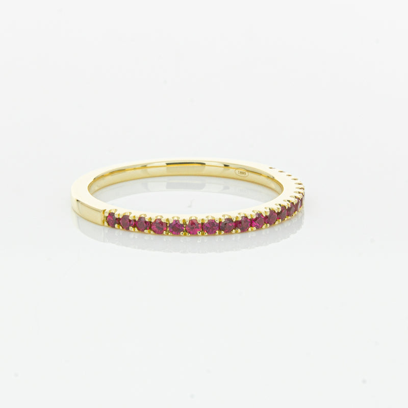 18ct Yellow Gold Ruby Millie Band-Ring-Walker & Hall