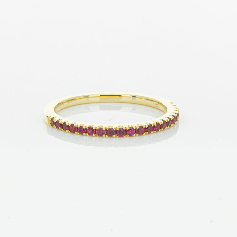 18ct Yellow Gold Ruby Millie Band-Ring-Walker & Hall