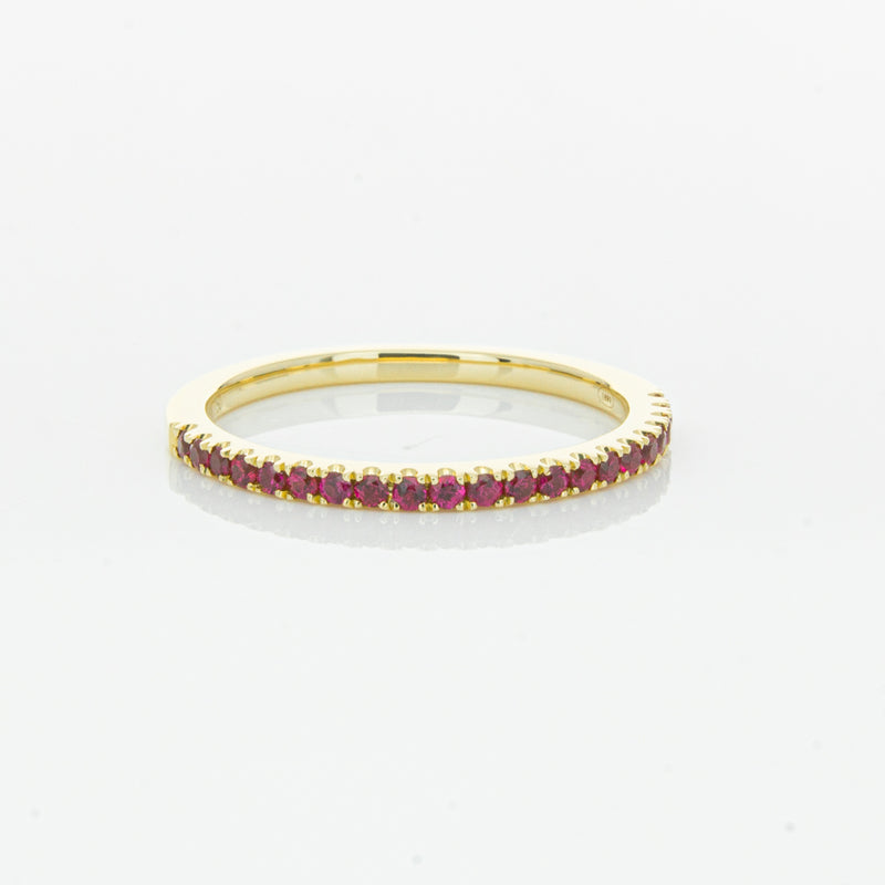 18ct Yellow Gold Ruby Millie Band-Ring-Walker & Hall