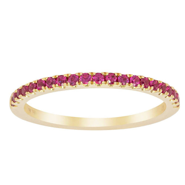 18ct Yellow Gold Ruby Millie Band - Ring - Walker & Hall