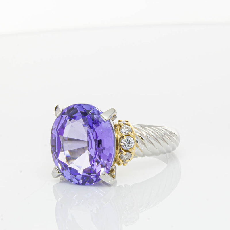 Deja Vu Platinum 5.60ct Tanzanite & Diamond Ring-Ring-Walker & Hall