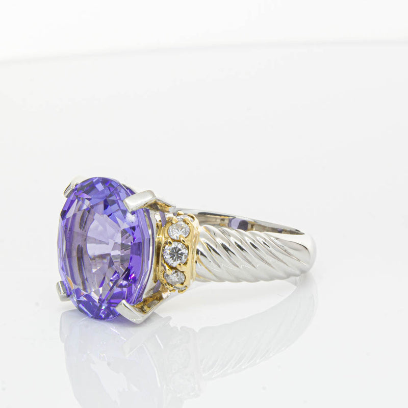 Deja Vu Platinum 5.60ct Tanzanite & Diamond Ring-Ring-Walker & Hall