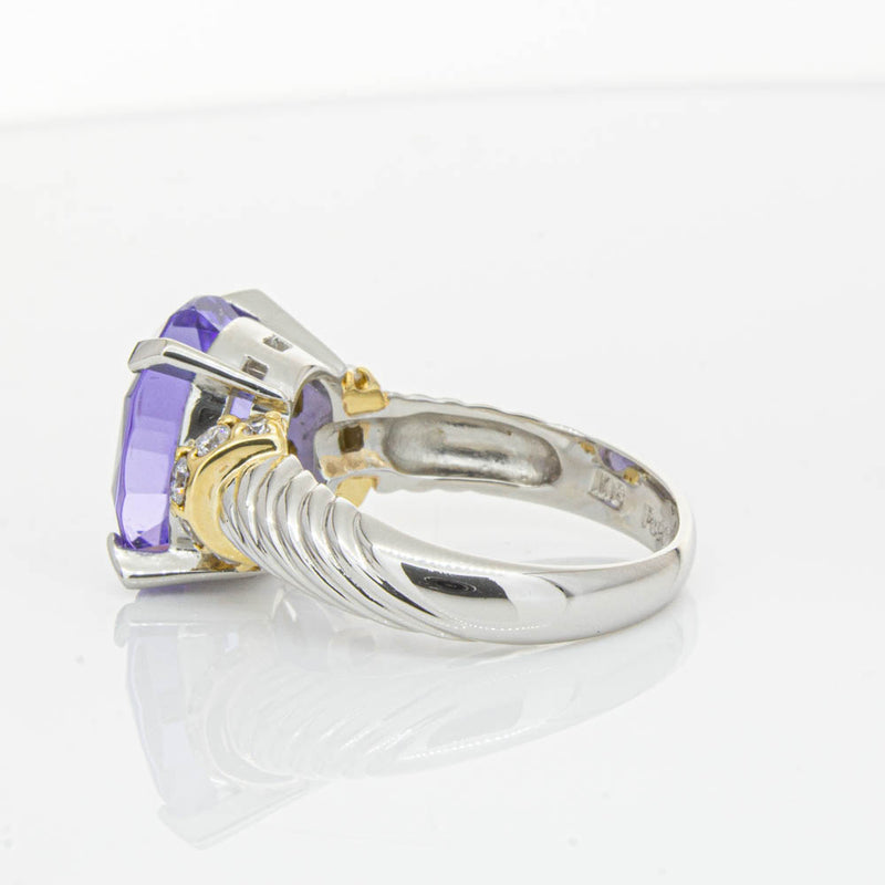 Deja Vu Platinum 5.60ct Tanzanite & Diamond Ring-Ring-Walker & Hall