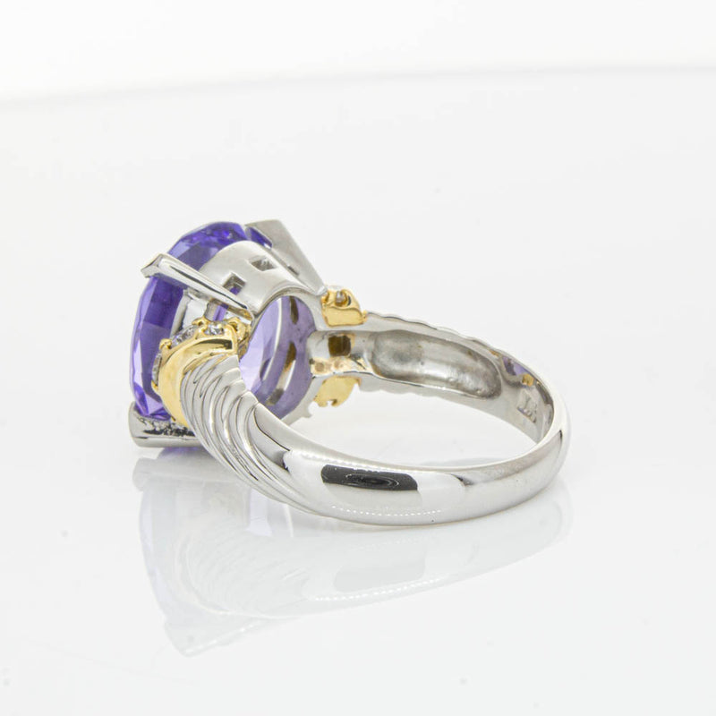 Deja Vu Platinum 5.60ct Tanzanite & Diamond Ring-Ring-Walker & Hall