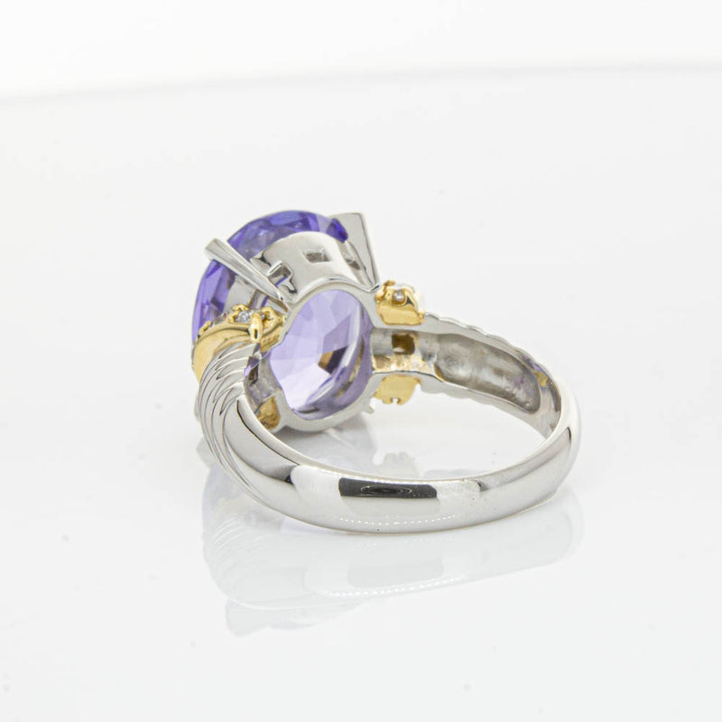 Deja Vu Platinum 5.60ct Tanzanite & Diamond Ring-Ring-Walker & Hall