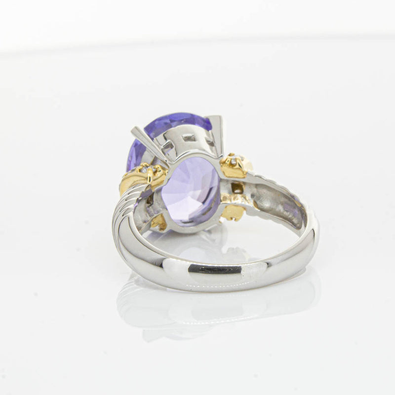 Deja Vu Platinum 5.60ct Tanzanite & Diamond Ring-Ring-Walker & Hall