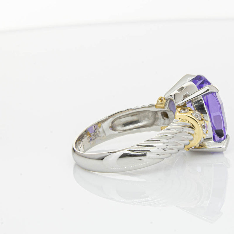 Deja Vu Platinum 5.60ct Tanzanite & Diamond Ring-Ring-Walker & Hall