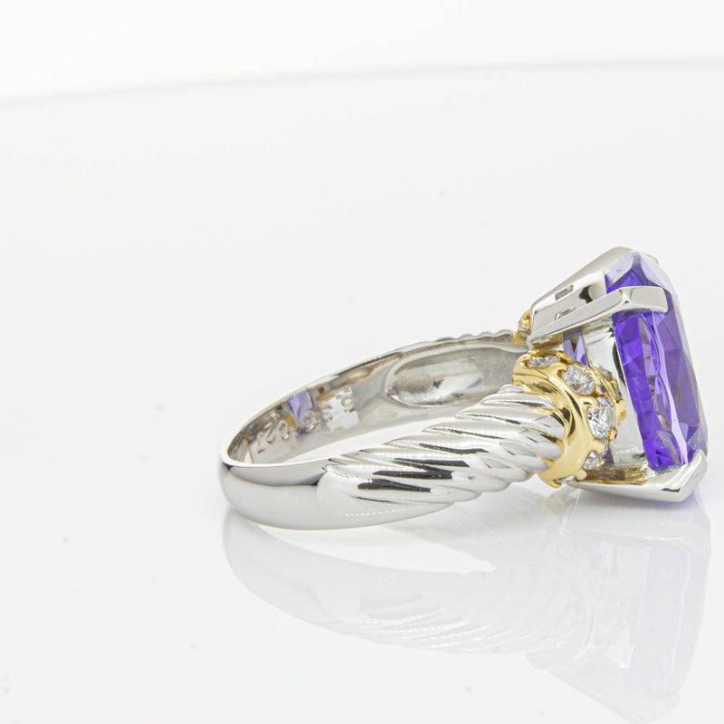 Deja Vu Platinum 5.60ct Tanzanite & Diamond Ring-Ring-Walker & Hall