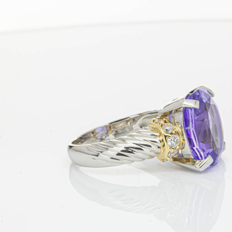 Deja Vu Platinum 5.60ct Tanzanite & Diamond Ring-Ring-Walker & Hall