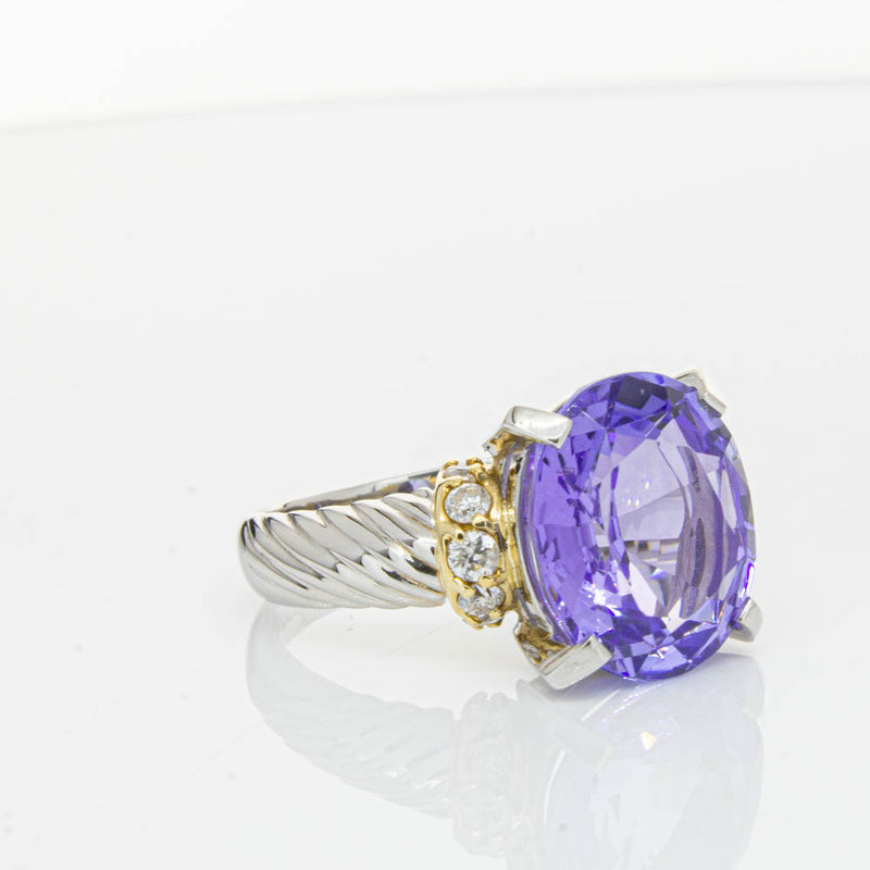 Deja Vu Platinum 5.60ct Tanzanite & Diamond Ring-Ring-Walker & Hall