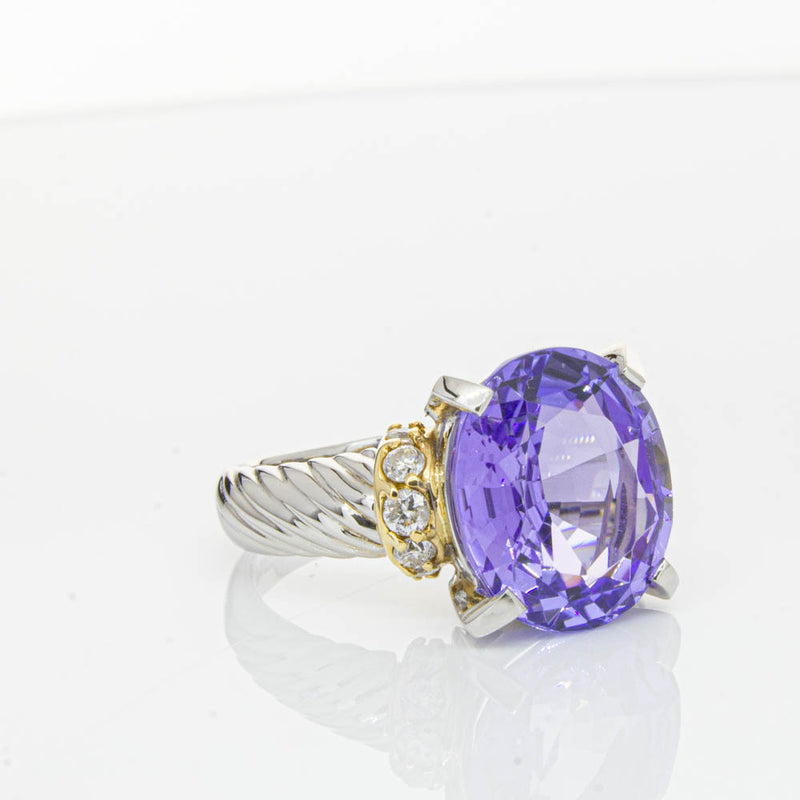 Deja Vu Platinum 5.60ct Tanzanite & Diamond Ring-Ring-Walker & Hall