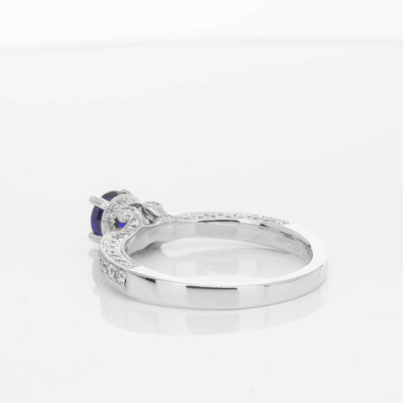 18ct White Gold Sapphire & Diamond Ring-Ring-Walker & Hall