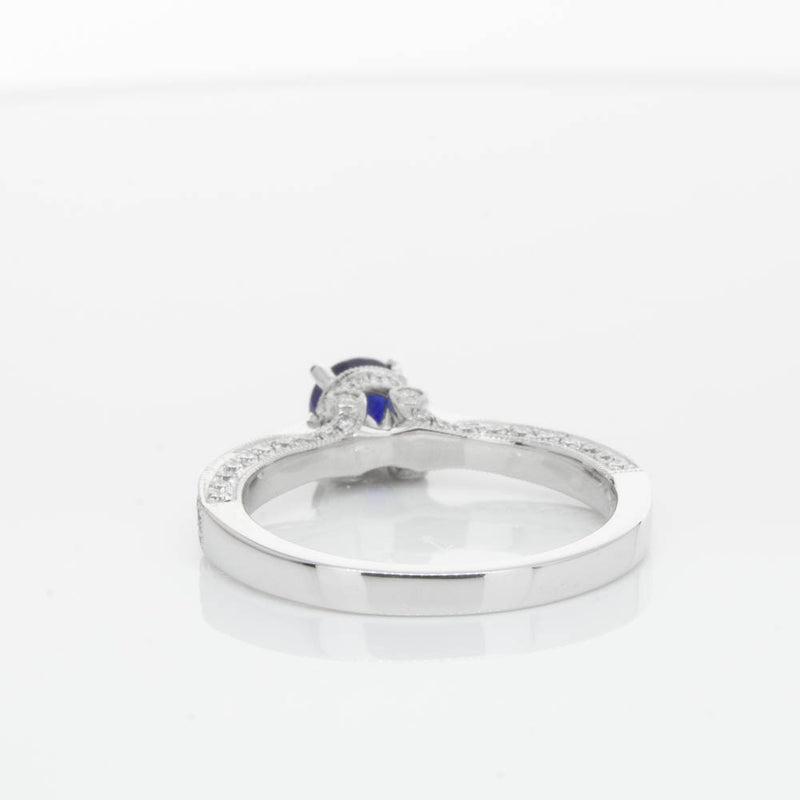 18ct White Gold Sapphire & Diamond Ring-Ring-Walker & Hall
