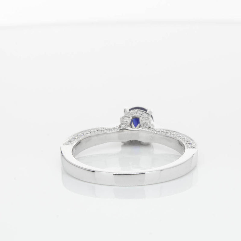 18ct White Gold Sapphire & Diamond Ring-Ring-Walker & Hall