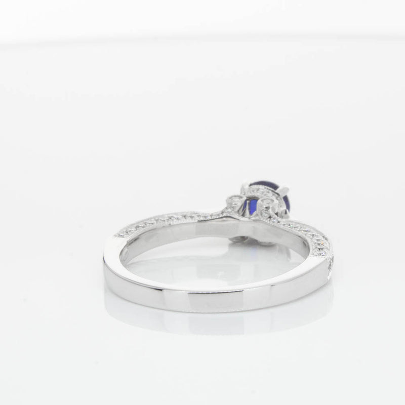 18ct White Gold Sapphire & Diamond Ring-Ring-Walker & Hall