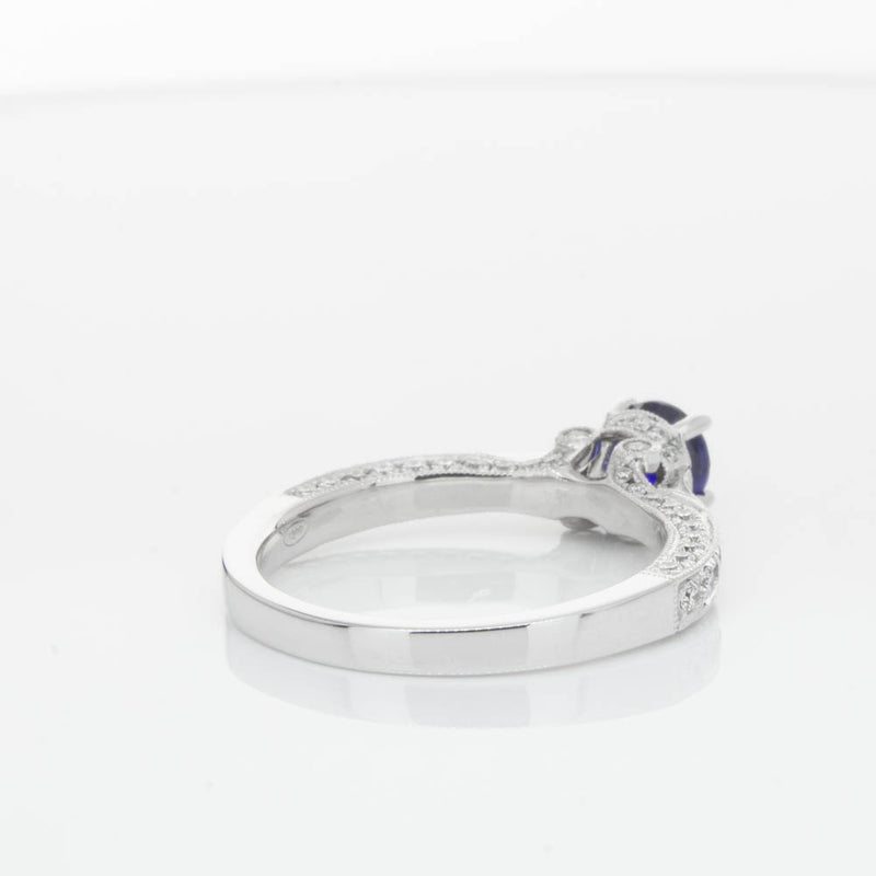 18ct White Gold Sapphire & Diamond Ring-Ring-Walker & Hall