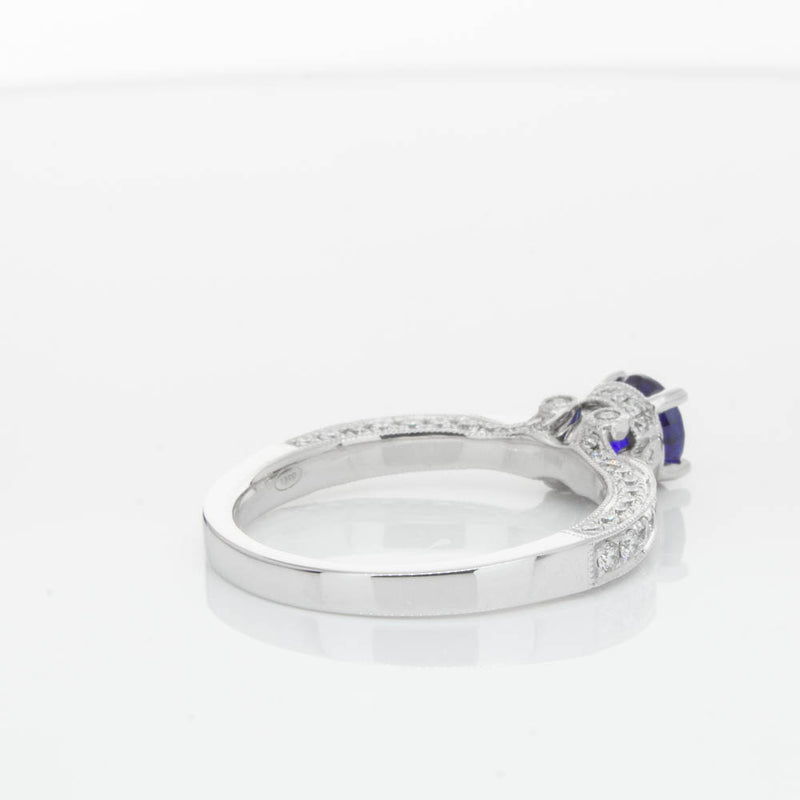 18ct White Gold Sapphire & Diamond Ring-Ring-Walker & Hall