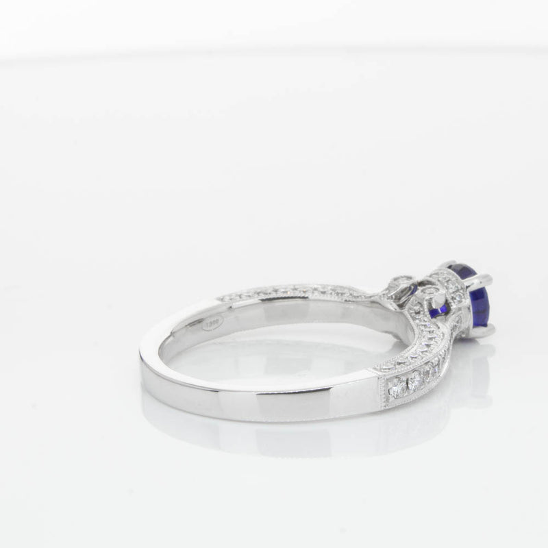 18ct White Gold Sapphire & Diamond Ring-Ring-Walker & Hall