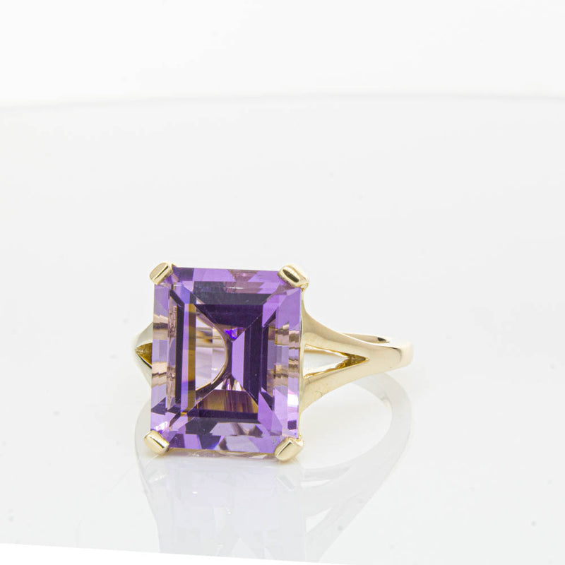 14ct Yellow Gold Amethyst Juliet Ring-Ring-Walker & Hall