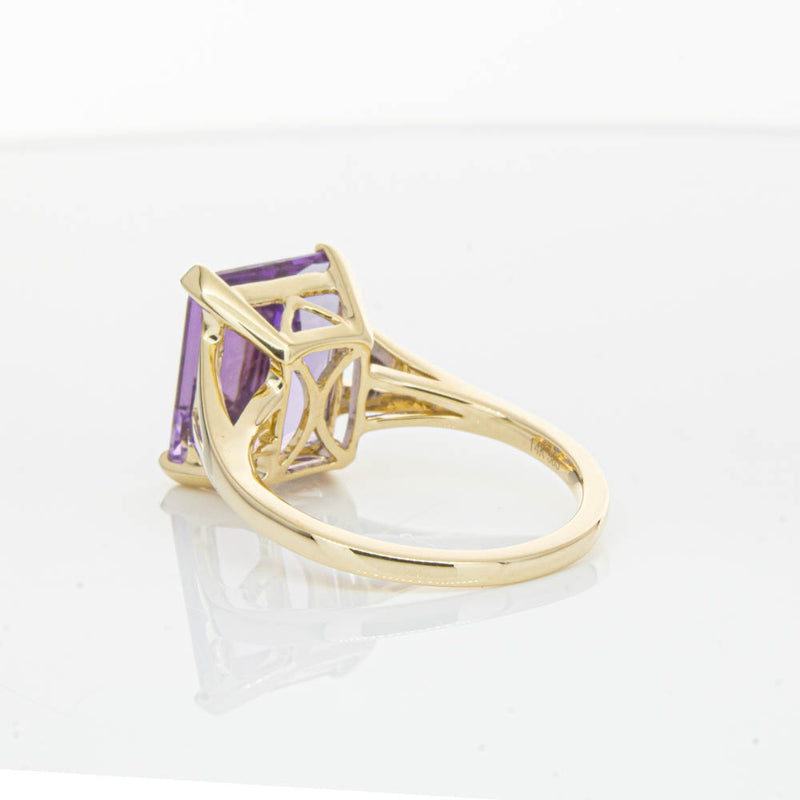 14ct Yellow Gold Amethyst Juliet Ring-Ring-Walker & Hall