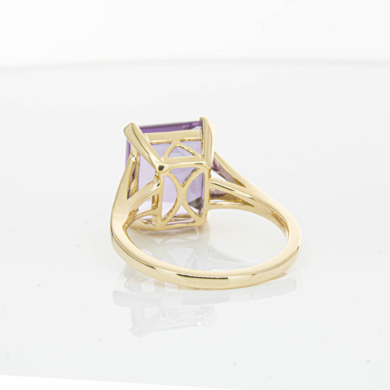 14ct Yellow Gold Amethyst Juliet Ring-Ring-Walker & Hall