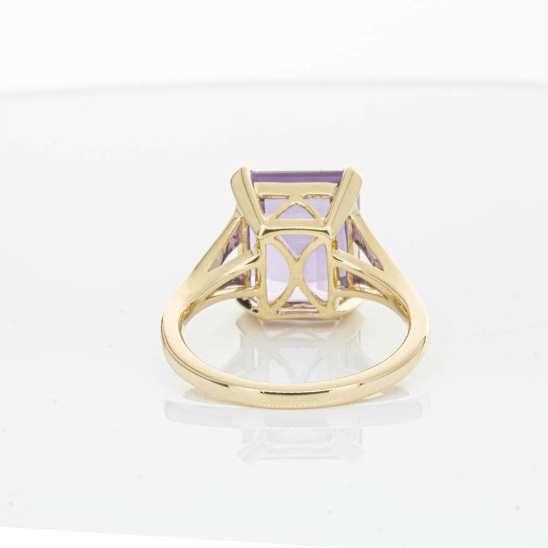 14ct Yellow Gold Amethyst Juliet Ring-Ring-Walker & Hall
