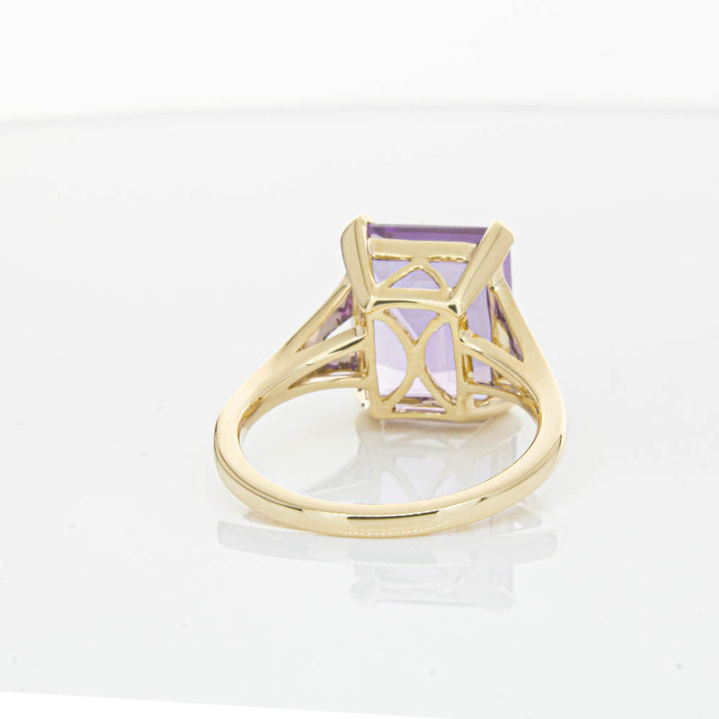 14ct Yellow Gold Amethyst Juliet Ring-Ring-Walker & Hall