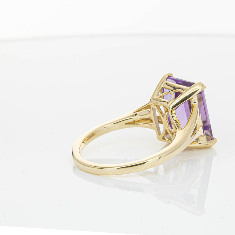 14ct Yellow Gold Amethyst Juliet Ring-Ring-Walker & Hall