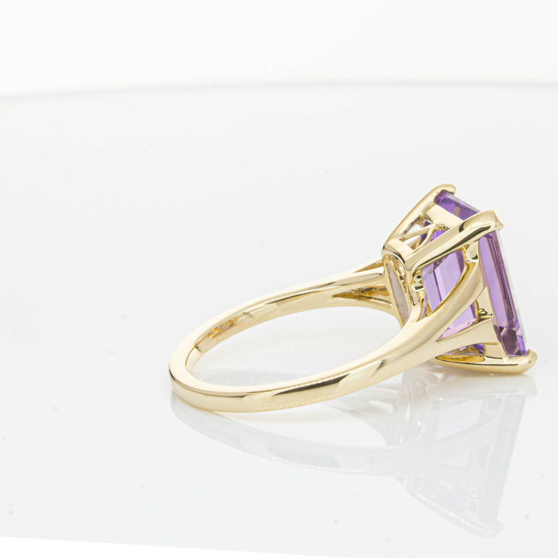 14ct Yellow Gold Amethyst Juliet Ring-Ring-Walker & Hall