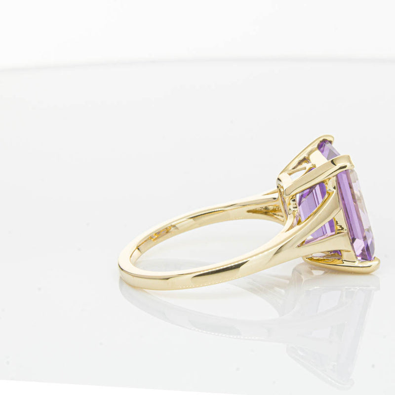 14ct Yellow Gold Amethyst Juliet Ring-Ring-Walker & Hall
