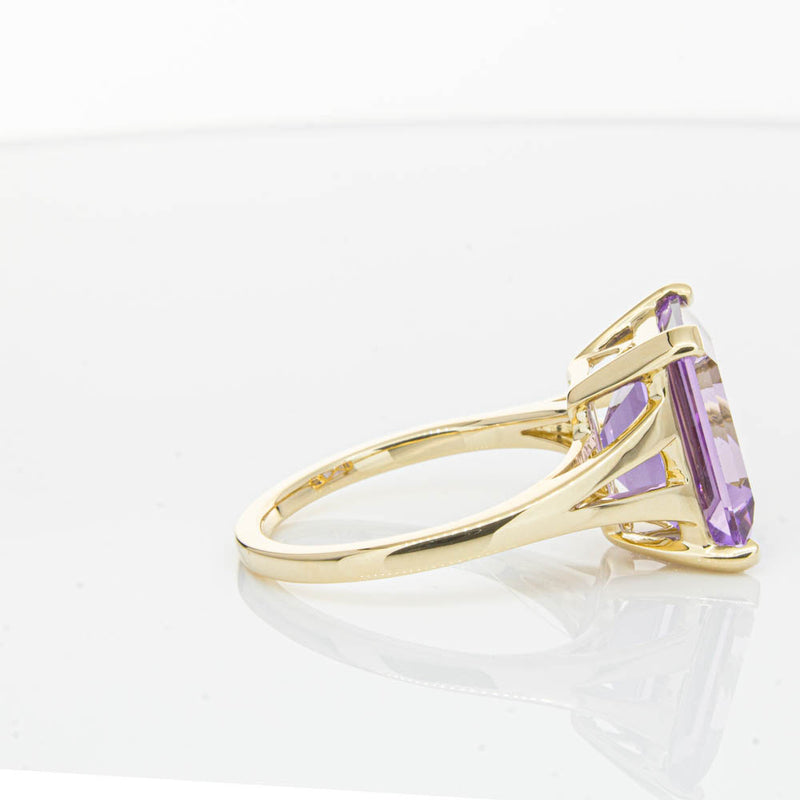 14ct Yellow Gold Amethyst Juliet Ring-Ring-Walker & Hall