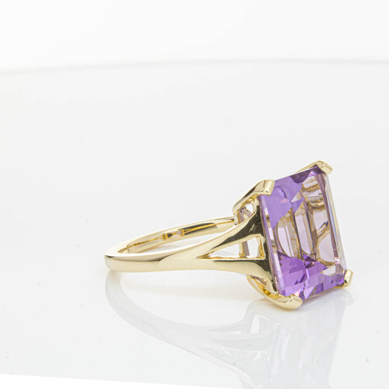 14ct Yellow Gold Amethyst Juliet Ring-Ring-Walker & Hall