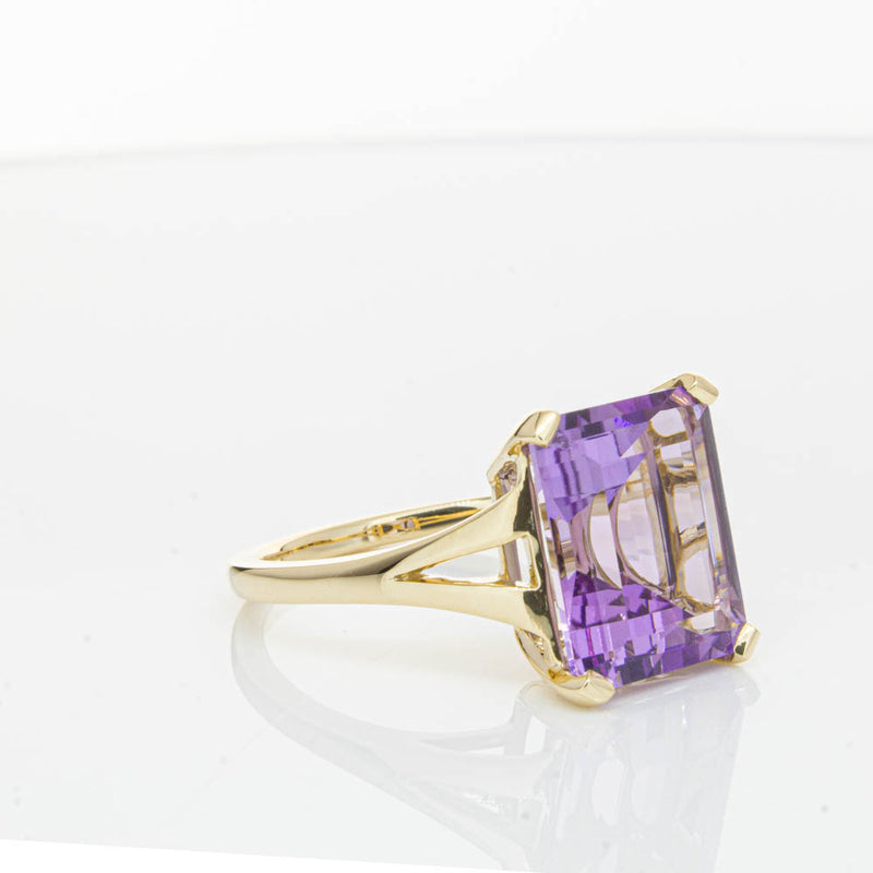 14ct Yellow Gold Amethyst Juliet Ring-Ring-Walker & Hall
