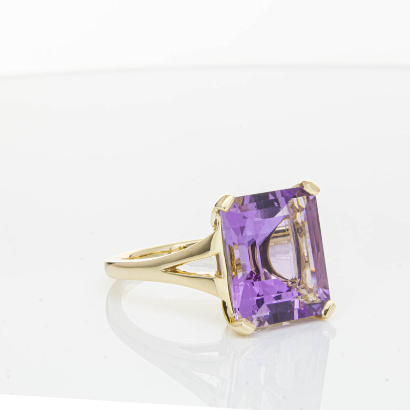 14ct Yellow Gold Amethyst Juliet Ring-Ring-Walker & Hall