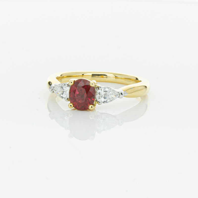 18ct Yellow Gold 1.17ct Ruby & Diamond Ayla Ring-Ring-Walker & Hall