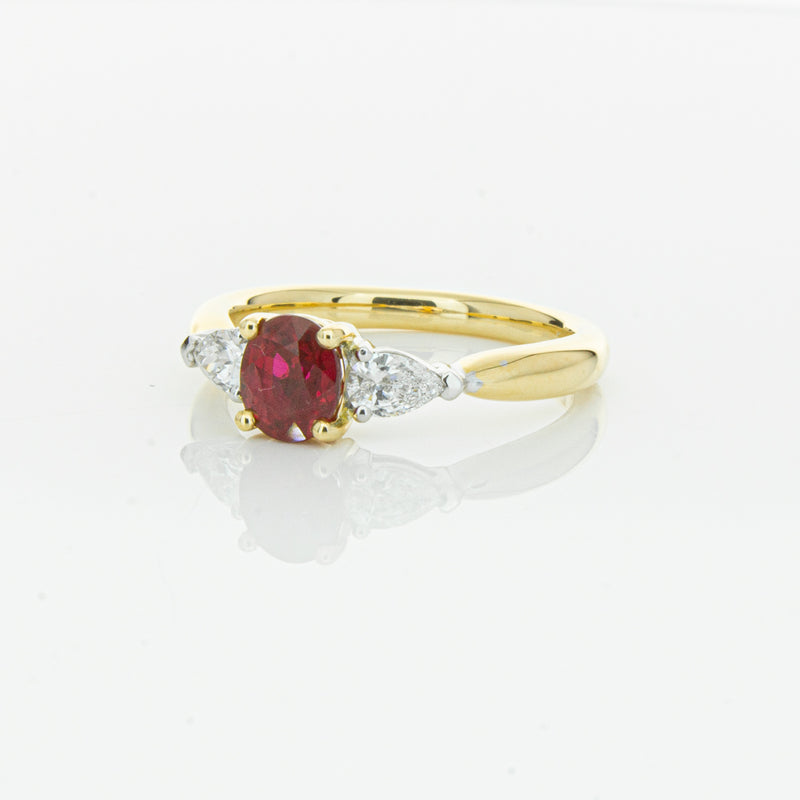 18ct Yellow Gold 1.17ct Ruby & Diamond Ayla Ring-Ring-Walker & Hall