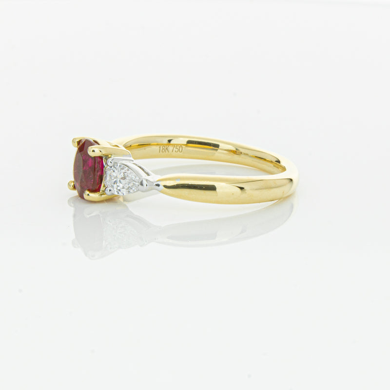18ct Yellow Gold 1.17ct Ruby & Diamond Ayla Ring-Ring-Walker & Hall