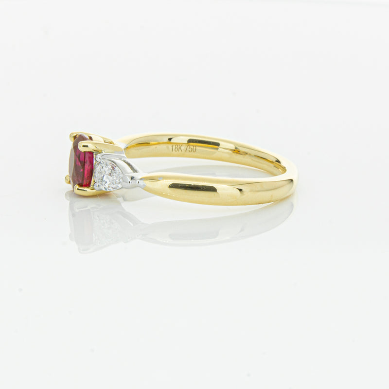 18ct Yellow Gold 1.17ct Ruby & Diamond Ayla Ring-Ring-Walker & Hall