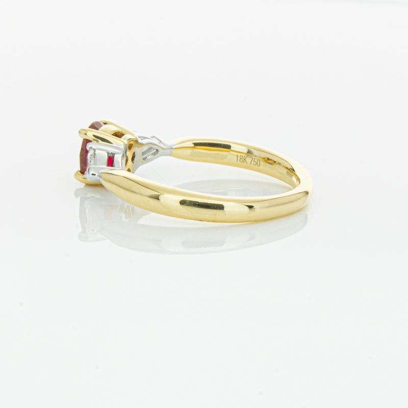 18ct Yellow Gold 1.17ct Ruby & Diamond Ayla Ring-Ring-Walker & Hall