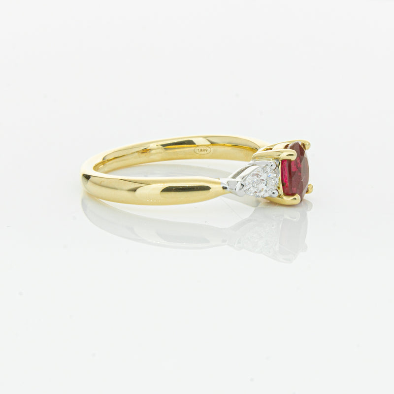 18ct Yellow Gold 1.17ct Ruby & Diamond Ayla Ring-Ring-Walker & Hall
