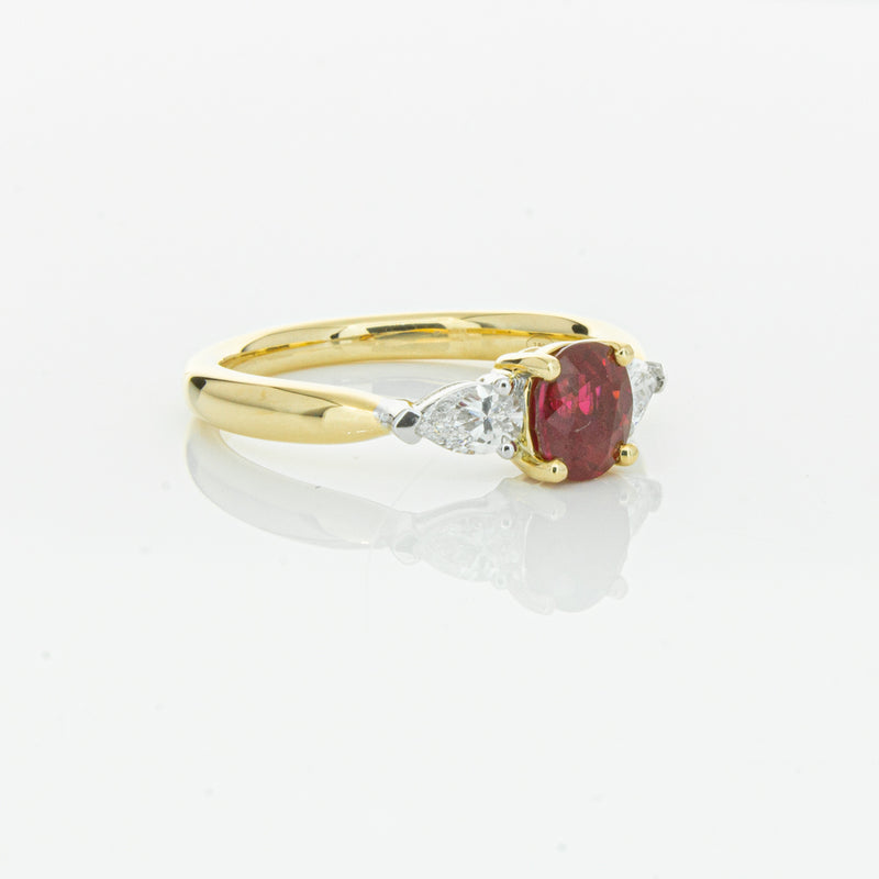 18ct Yellow Gold 1.17ct Ruby & Diamond Ayla Ring-Ring-Walker & Hall