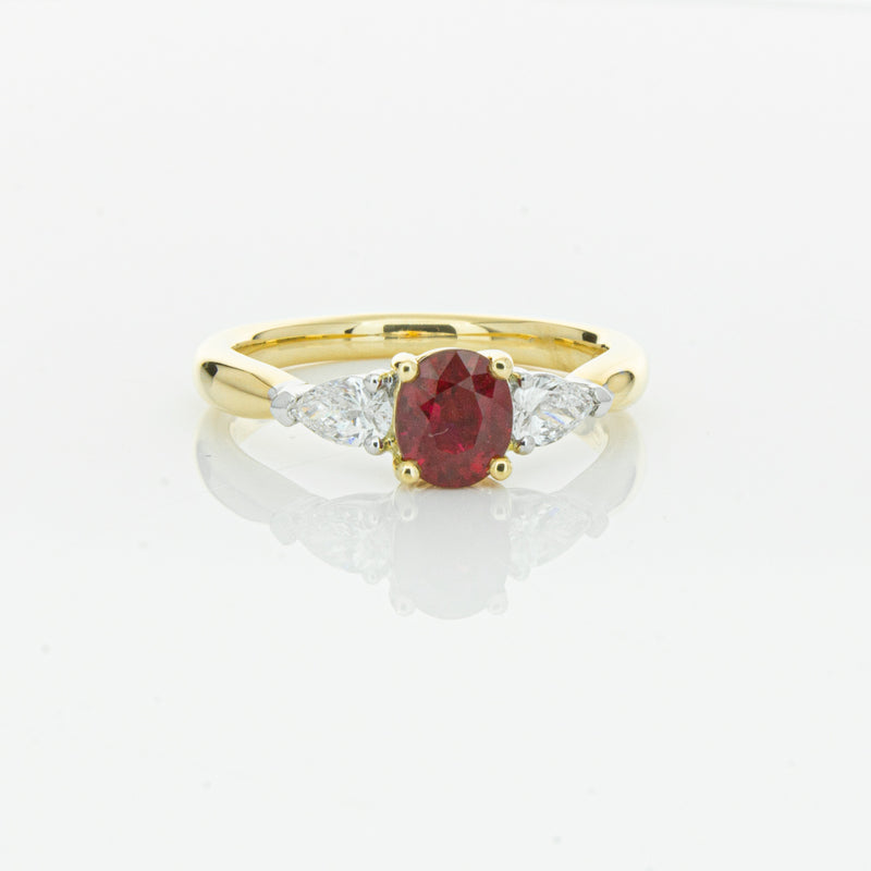 18ct Yellow Gold 1.17ct Ruby & Diamond Ayla Ring-Ring-Walker & Hall