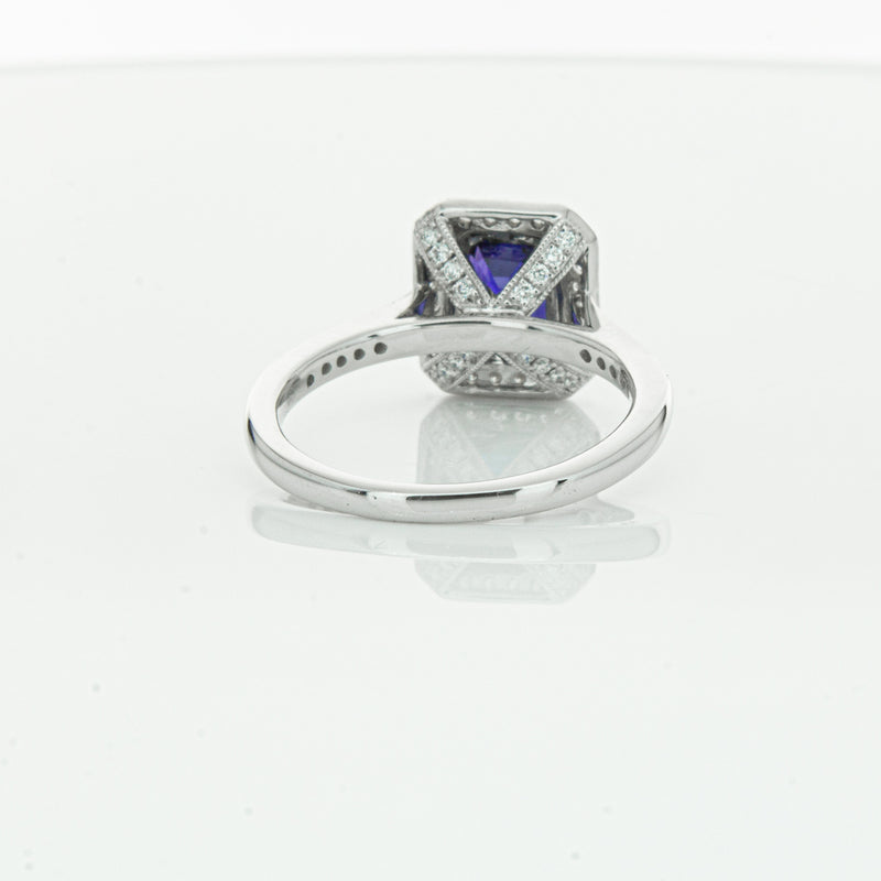 18ct White Gold Sapphire & Diamond Ring-Ring-Walker & Hall