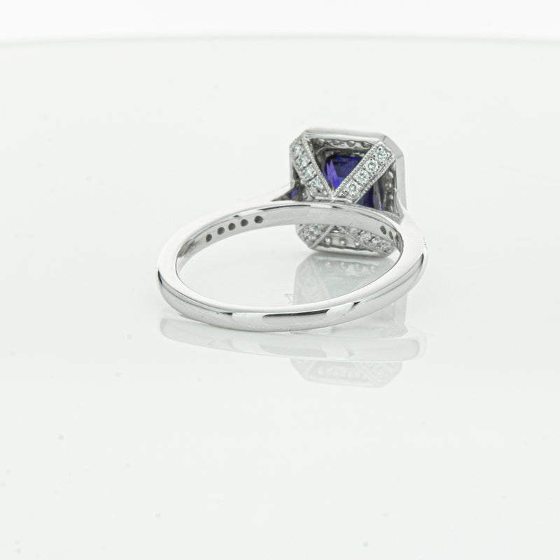 18ct White Gold Sapphire & Diamond Ring-Ring-Walker & Hall