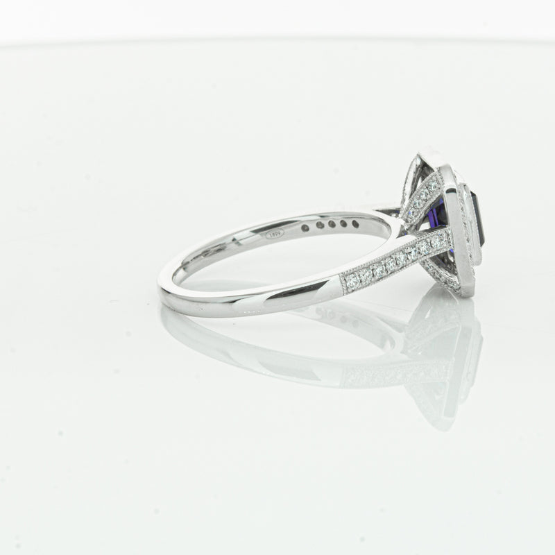 18ct White Gold Sapphire & Diamond Ring-Ring-Walker & Hall
