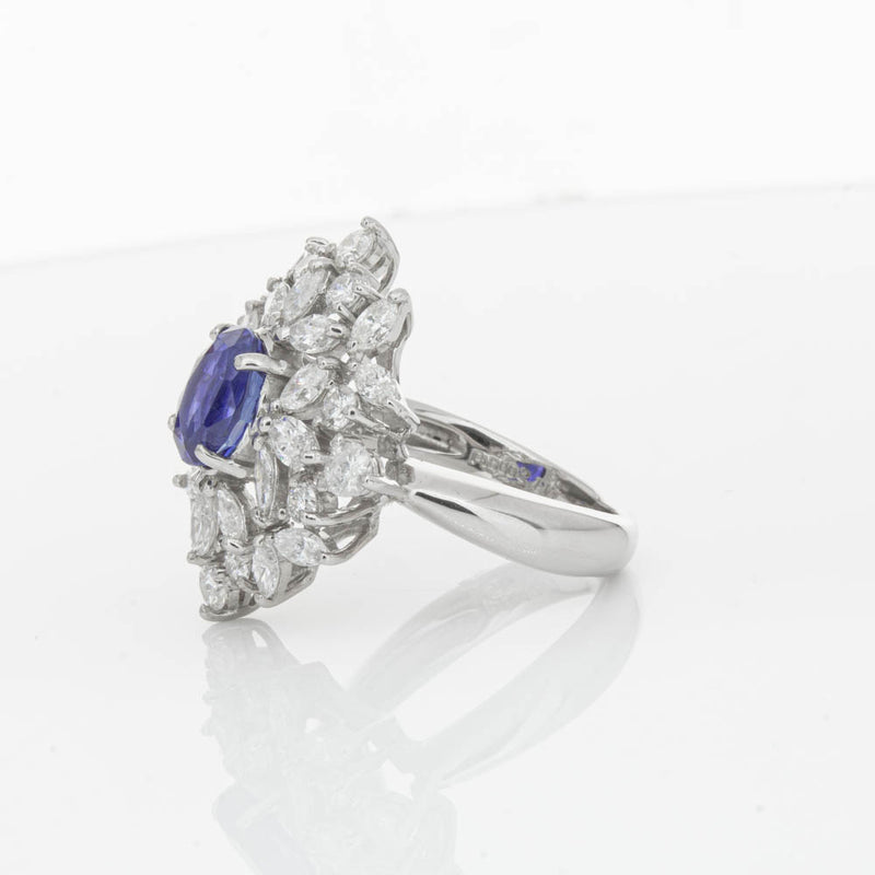 Deja Vu Platinum 2.11ct Sapphire & Diamond Ring-Ring-Walker & Hall