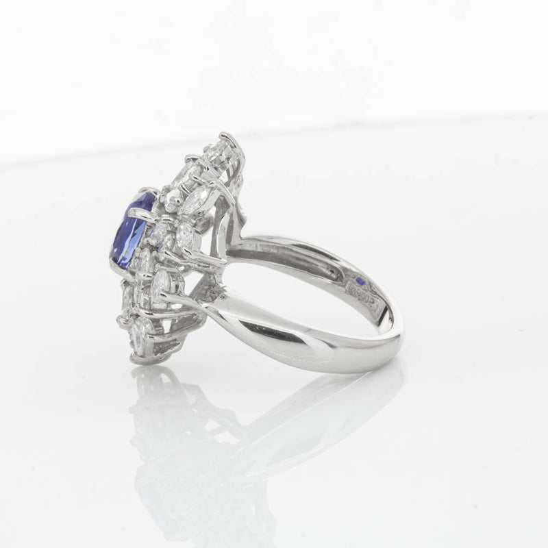 Deja Vu Platinum 2.11ct Sapphire & Diamond Ring-Ring-Walker & Hall