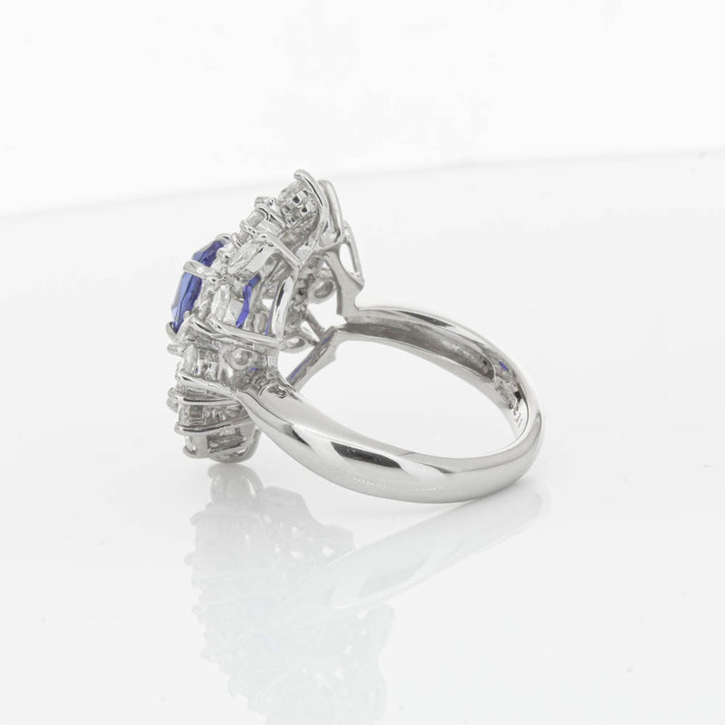 Deja Vu Platinum 2.11ct Sapphire & Diamond Ring-Ring-Walker & Hall