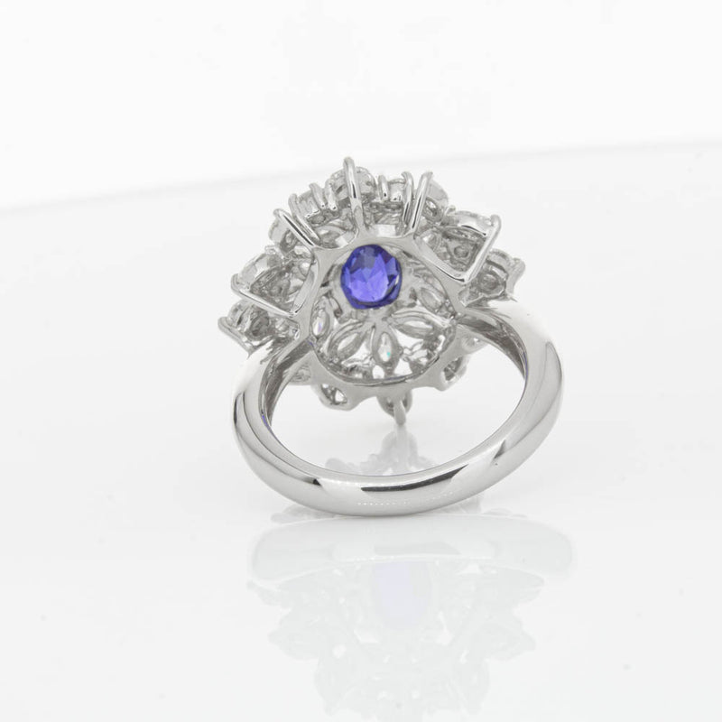 Deja Vu Platinum 2.11ct Sapphire & Diamond Ring-Ring-Walker & Hall