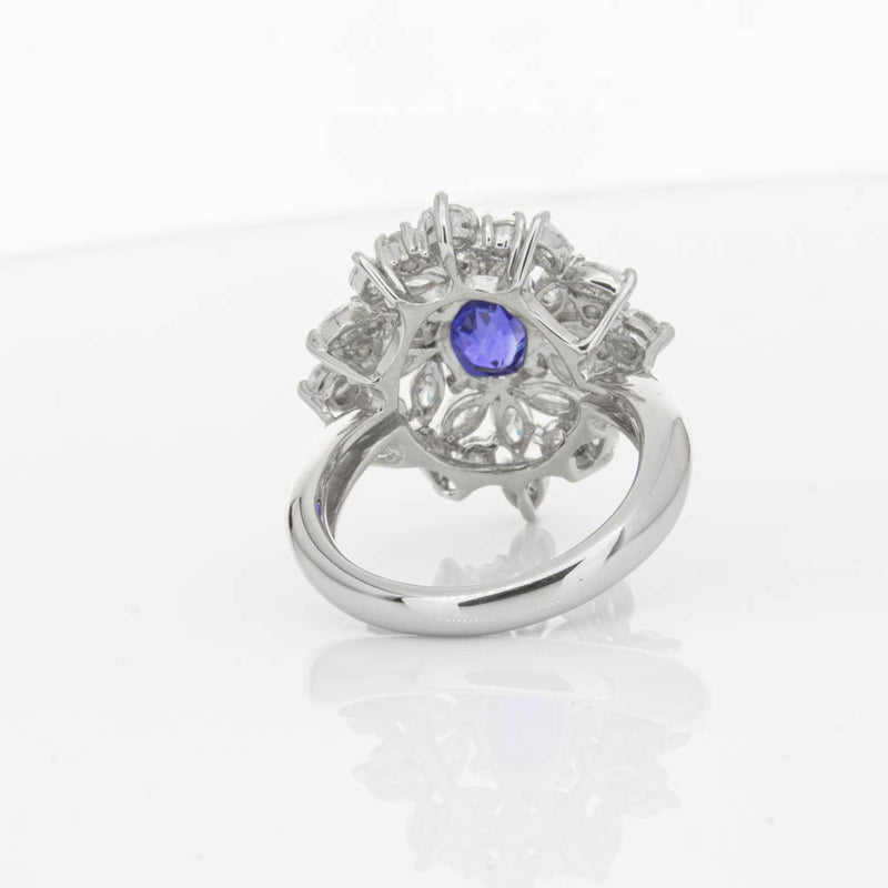 Deja Vu Platinum 2.11ct Sapphire & Diamond Ring-Ring-Walker & Hall